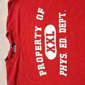 Vintage Physical Education Tshirt Large - XL Red 80s 90s‎ AS IS